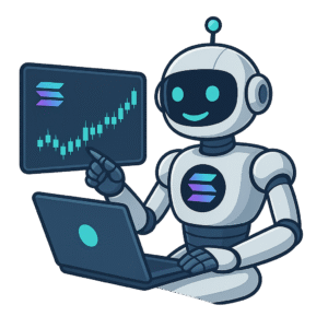 Solana trading bot dashboard with real-time crypto charts